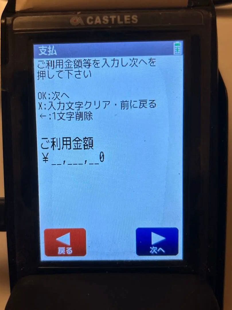 【プロ向け】CASTLES VEGA3000-HW-V1.4決済端末