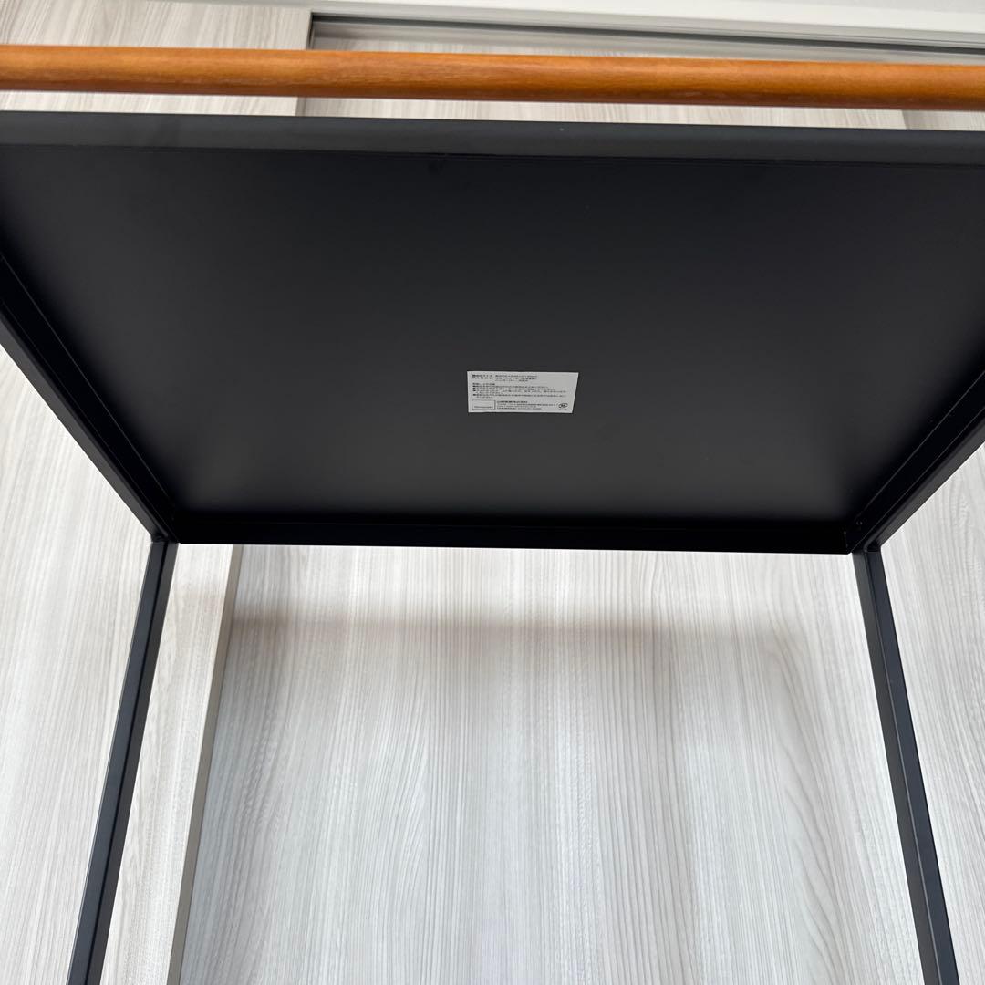 【美品】山崎実業 tower ゴミ箱上ラック ブラック タワー