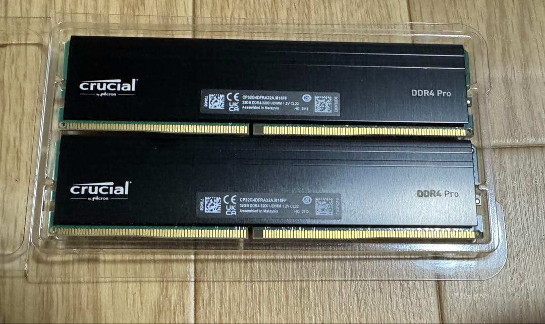 メモリー Crucial 32GBX2 DDR4-3200 CP2K32G4DFRA32A