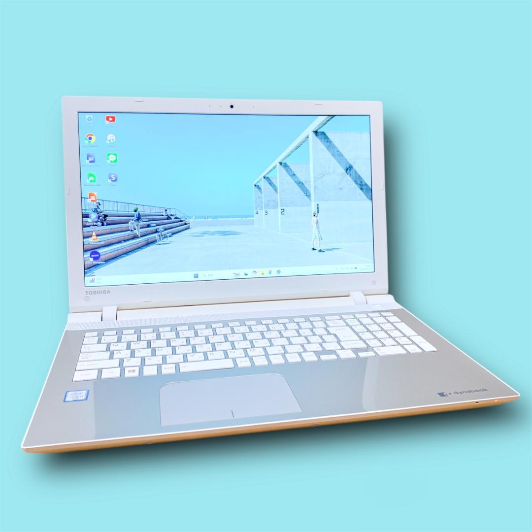 美品✨東芝ノートパソコン 第6世代i3 新品高速SSD Blu-ray カメラ付