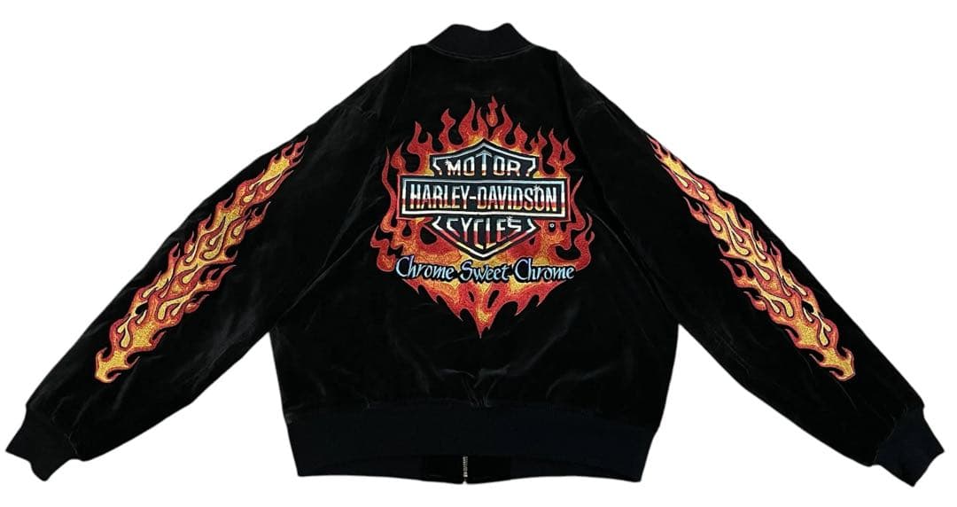 希少 Harley-Davidson ベロアスカジャン