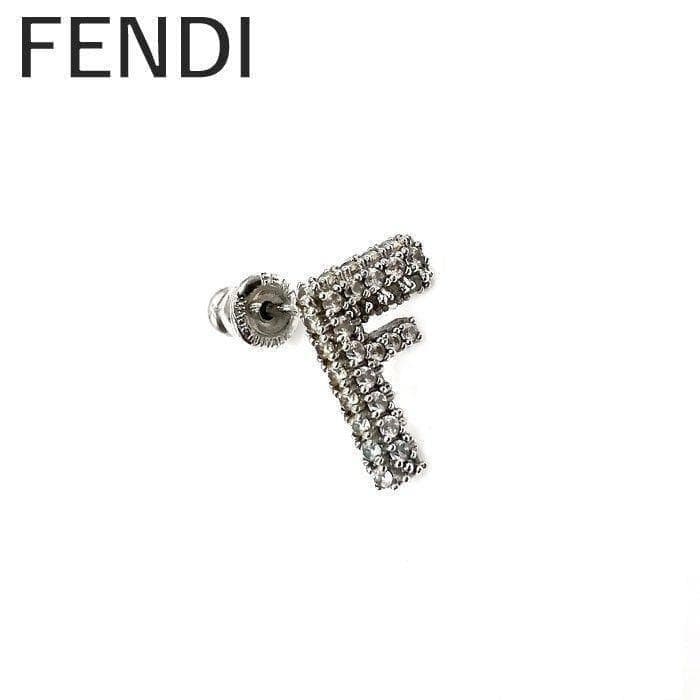 FENDI ピアス エフ イズ フェンディ 片方のみ ストーン シルバー