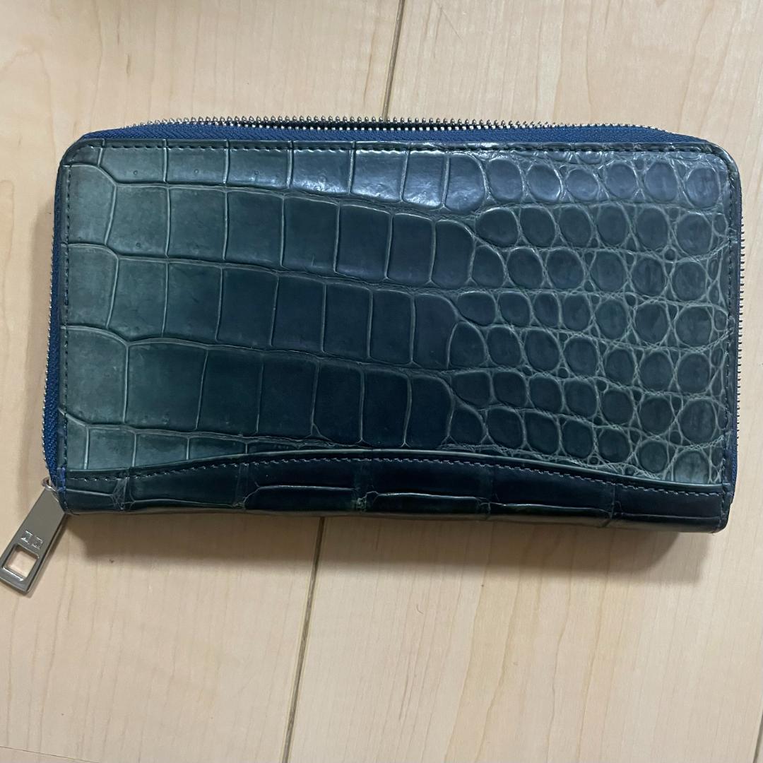 【美品】LESAC レザック クロコダイル ポロサス 長財布 ラウンドジップ
