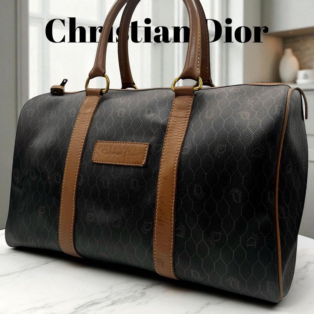 Christian Dior ボストンバック　ハニカム　旅行　南京錠　0876
