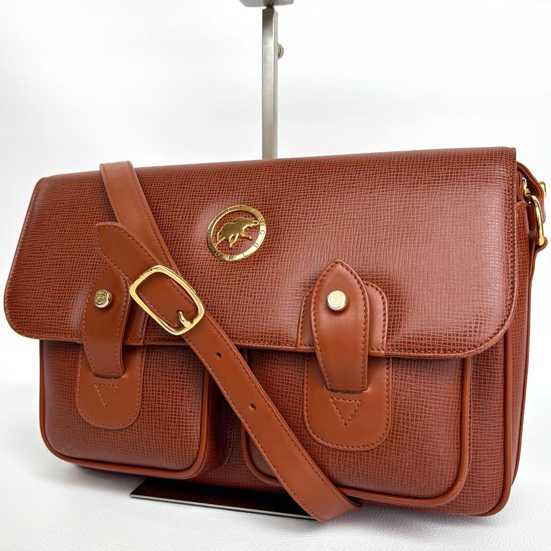 HUNTING WORLD キャリーオール　メッセンジャーバッグ　レザー