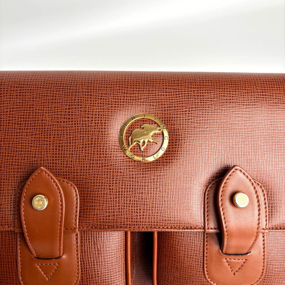 HUNTING WORLD キャリーオール　メッセンジャーバッグ　レザー