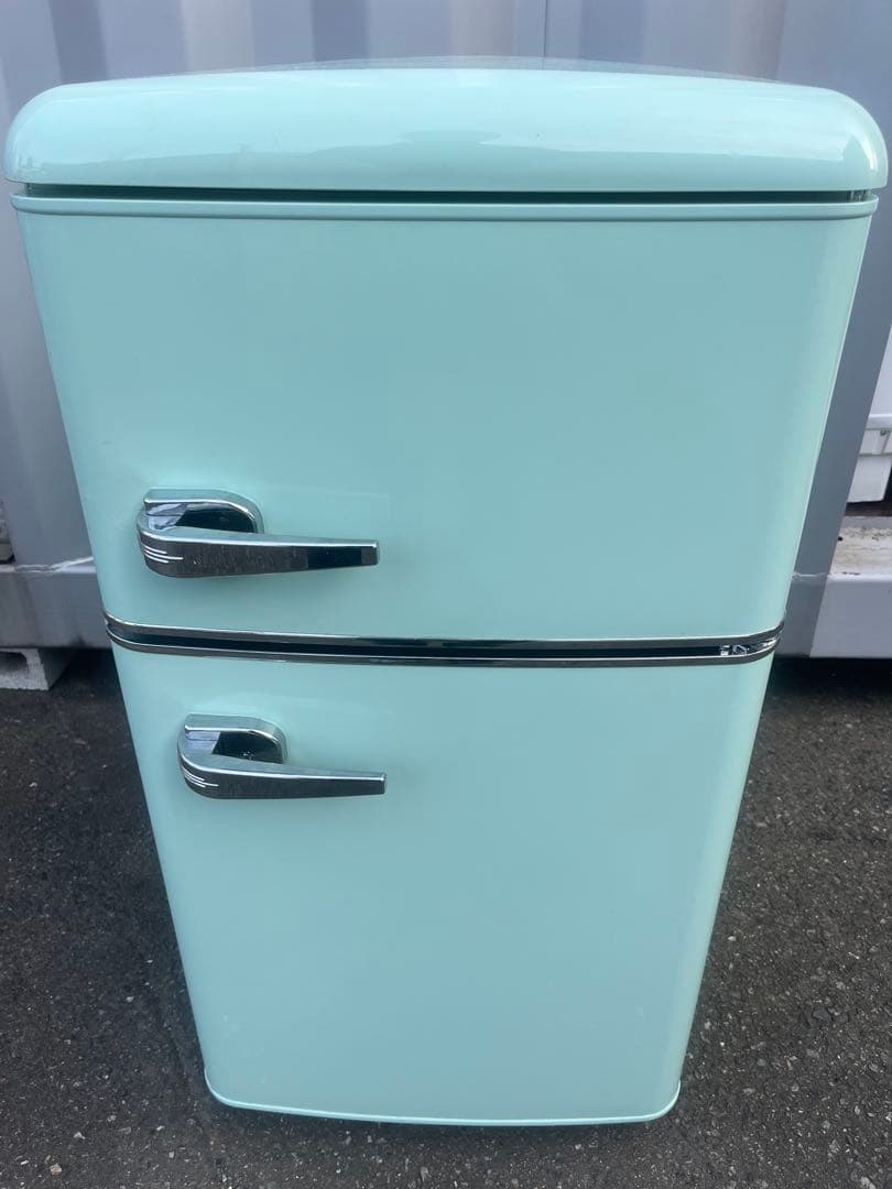 福岡市直接引取り限定　オーヤマ　冷凍冷蔵庫　2022年製　ライトグリーン