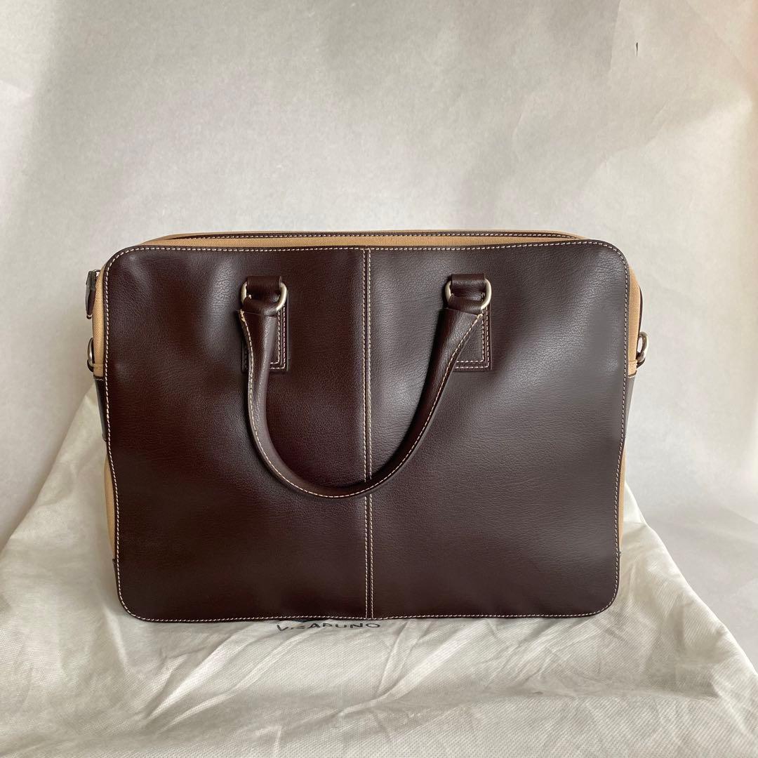 visaruno ビジネスバッグ　本革　イタリア製　傷なし　ブラウン　A4