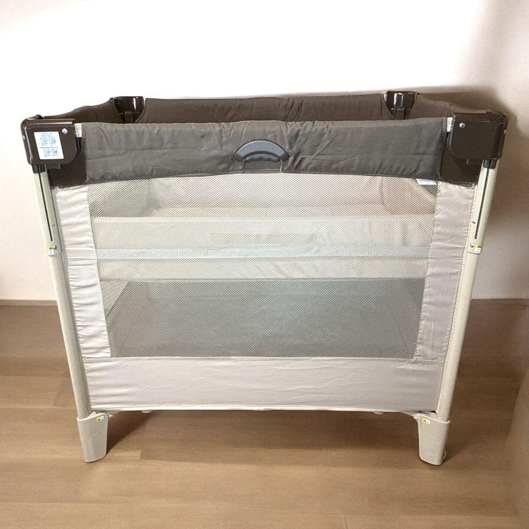 【美品】アップリカ ココネルエアー ベビーベッド ココア　66041