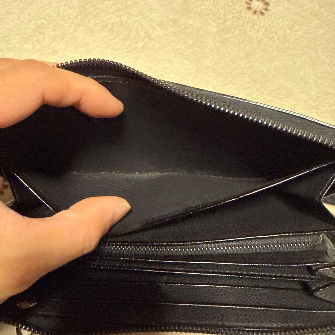 foot the coacher ブラック長財布