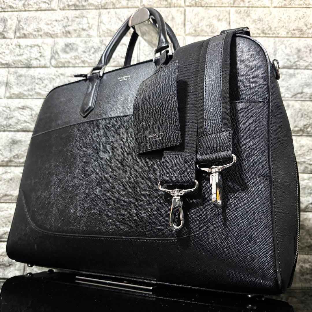 【PELLE MORBIDA】 2WAY Capitanoビジネスバッグ 黒