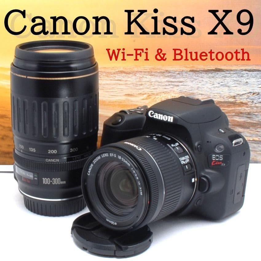 ★超望遠レンズ付★ダブルレンズ★Wi-Fi搭載機★Canon Kiss X9★