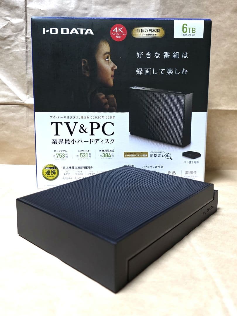 アイ・オー・データ 外付けHDD 6TB HDCZ-UTL6KC
