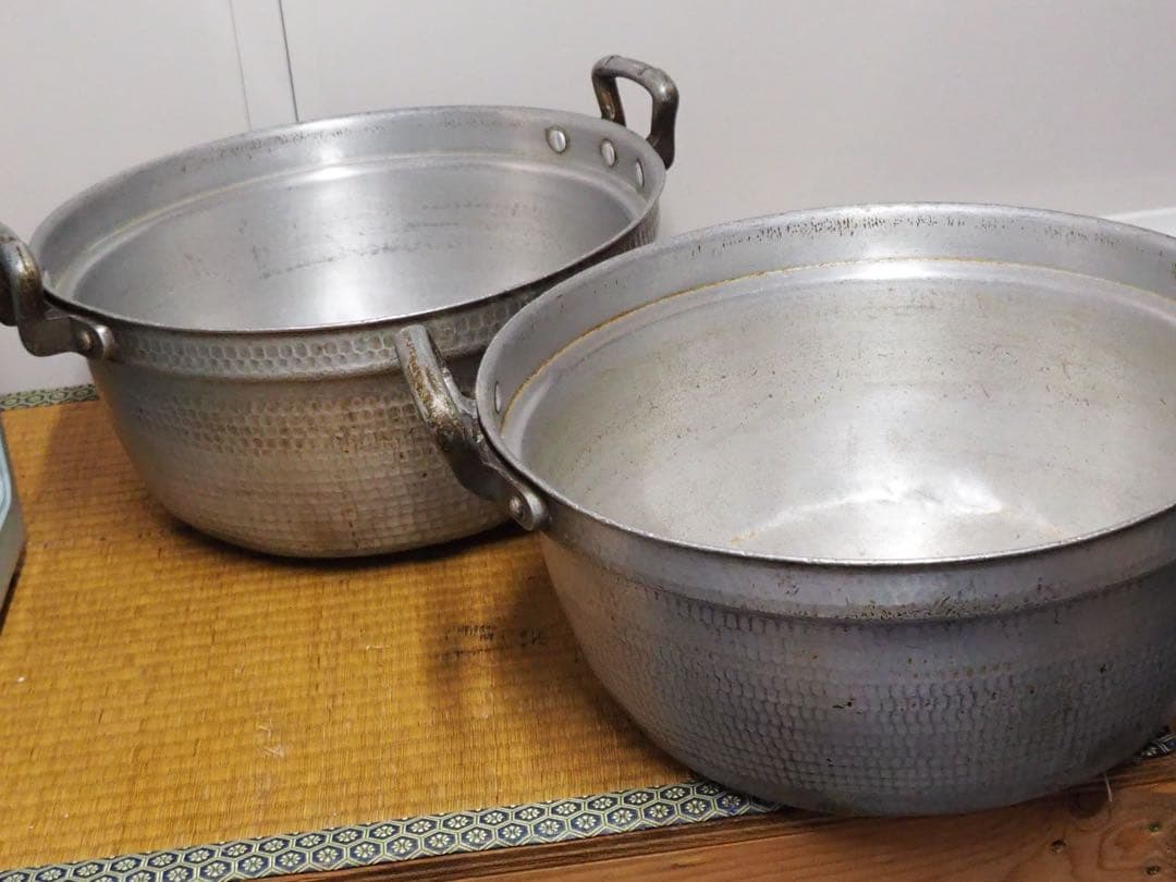アルミ両手鍋 段付鍋2個セット39サイズ