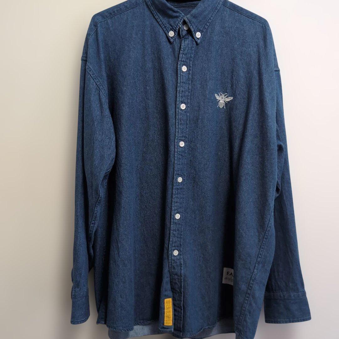 F.A.T(エフエーティー) B.D.Dee Blue ボタンダウンデニムシャツ