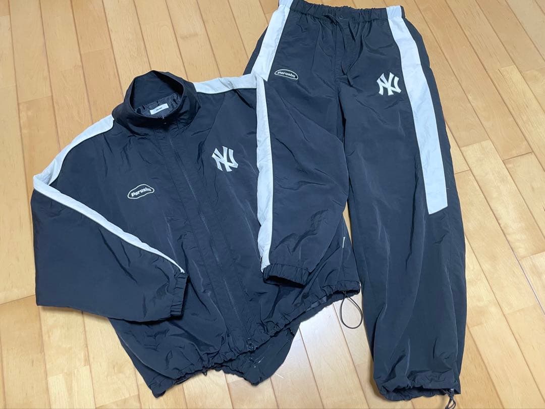 Perushu×MLB ナイロンジャケット セットアップ 上下セット