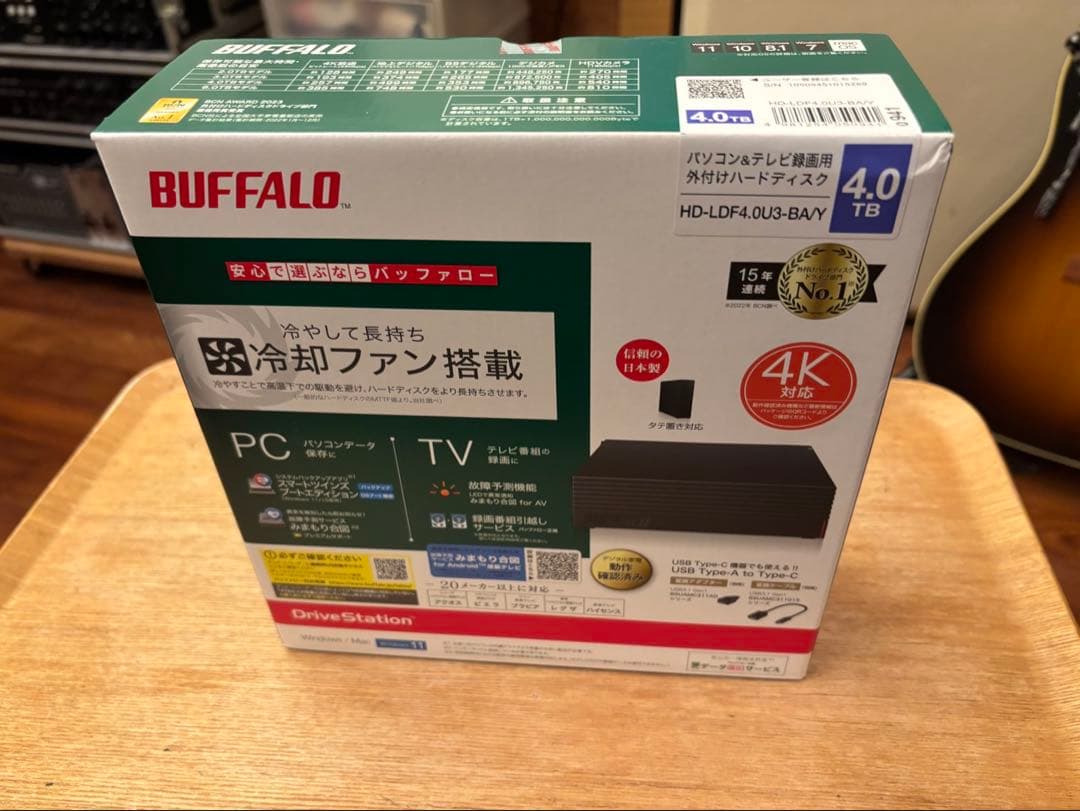 BUFFALOバッファロー 4TB外付けHDD HD-LDF4.0U3-BA/Y
