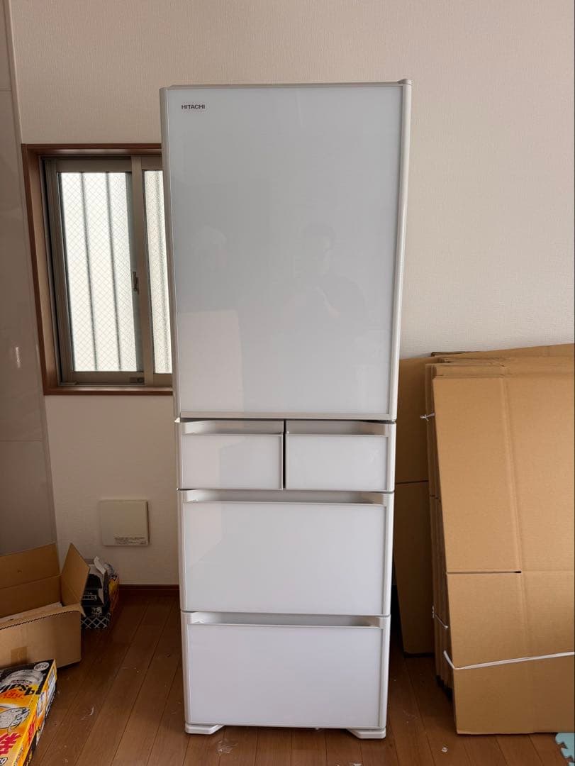 日立 HITACHI 冷蔵庫 R-S40S XW 5ドア 幅60 401L