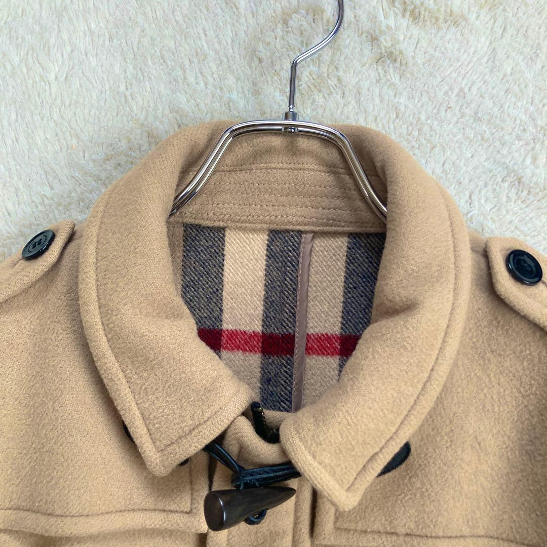 美品✨BURBERRY　ダッフルコート　メガチェック　ベージュ　牛革　三陽商会