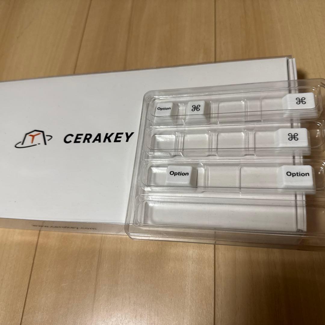 cerakey 無刻印ホワイト フルセット + MacOS用オプション