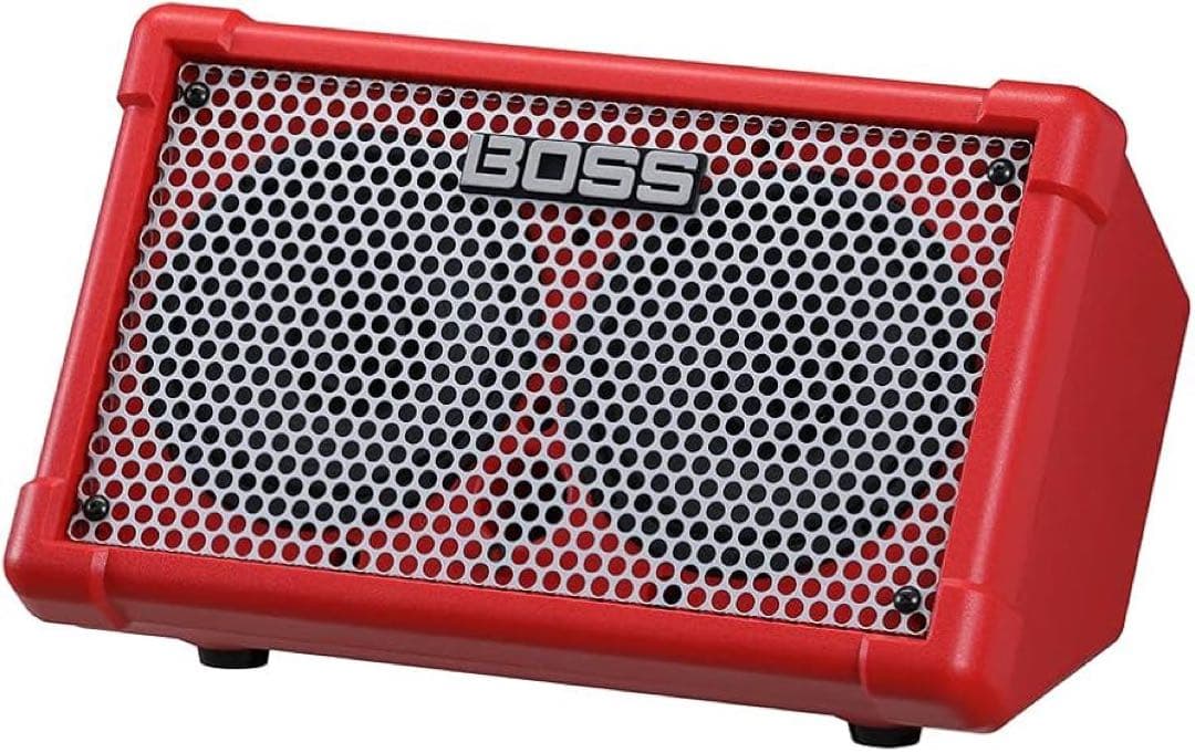 Roland BOSS CUBE Street II スピーカー 赤 アンプ路上