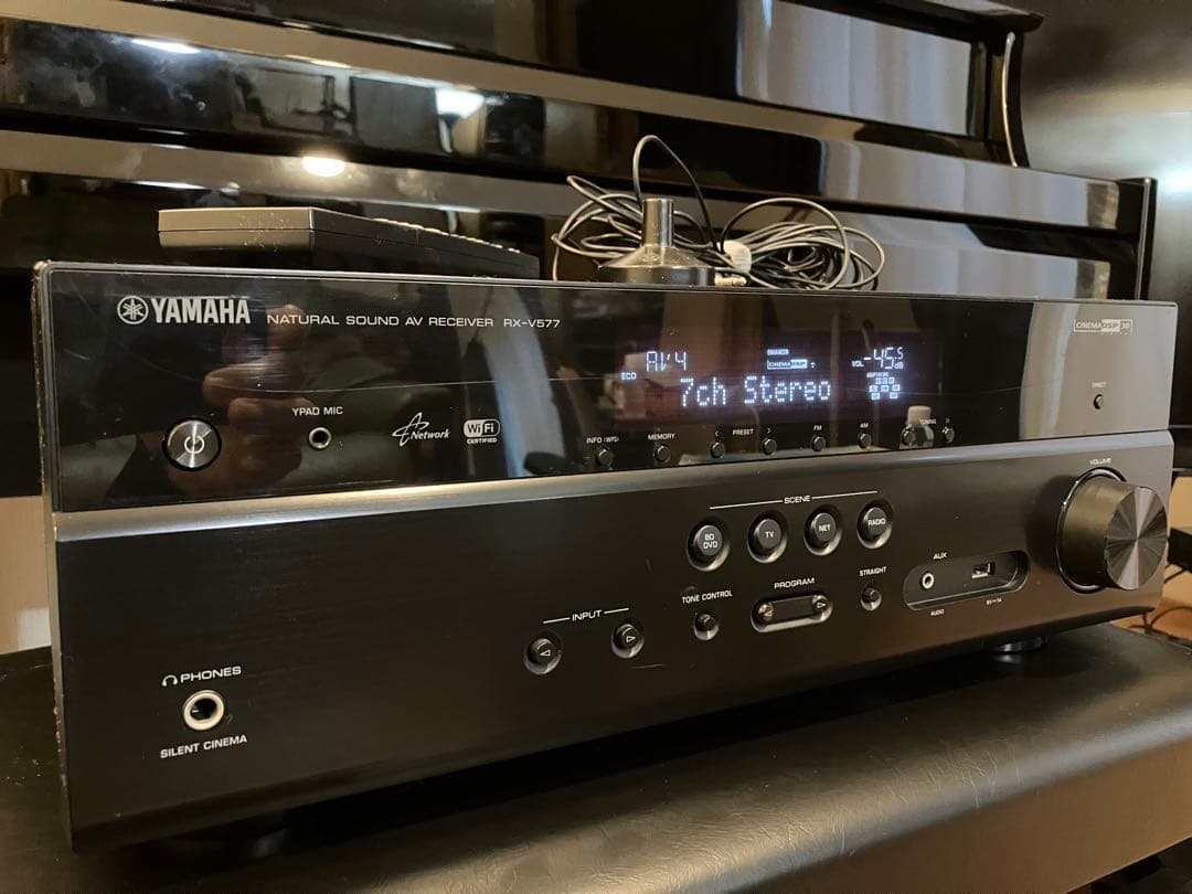 ヤマハ7.1ch アンプRX-V577(B) リモコン、キャリブレマイク付き