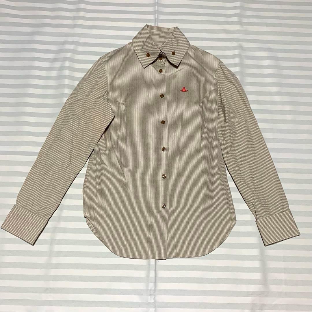 ヴィヴィアンウエストウッド　レッドレーベル　シャツ　オーブ　ストライプ