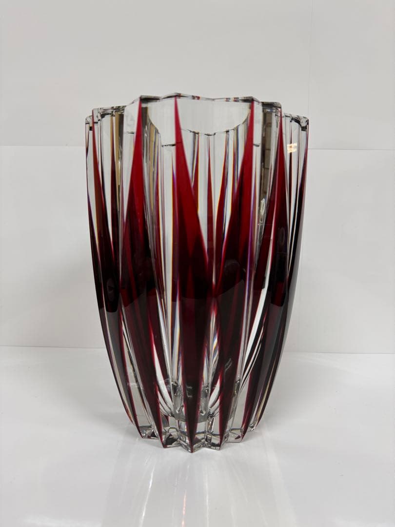 SAINT LOUIS サンルイ フランス製 花瓶 クリスタル フラワーベース