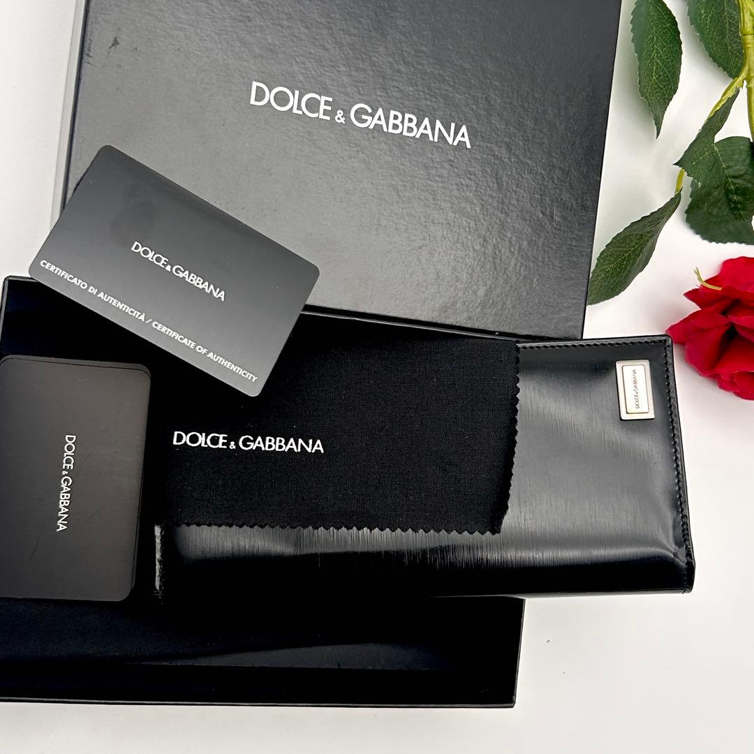 極美品✨ DOLCE & GABBANA 長財布 ブラック レザー ドルガバ