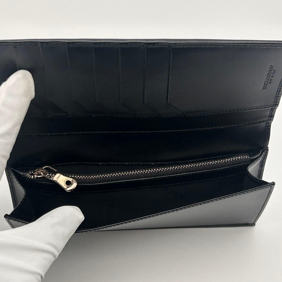 極美品✨ DOLCE & GABBANA 長財布 ブラック レザー ドルガバ