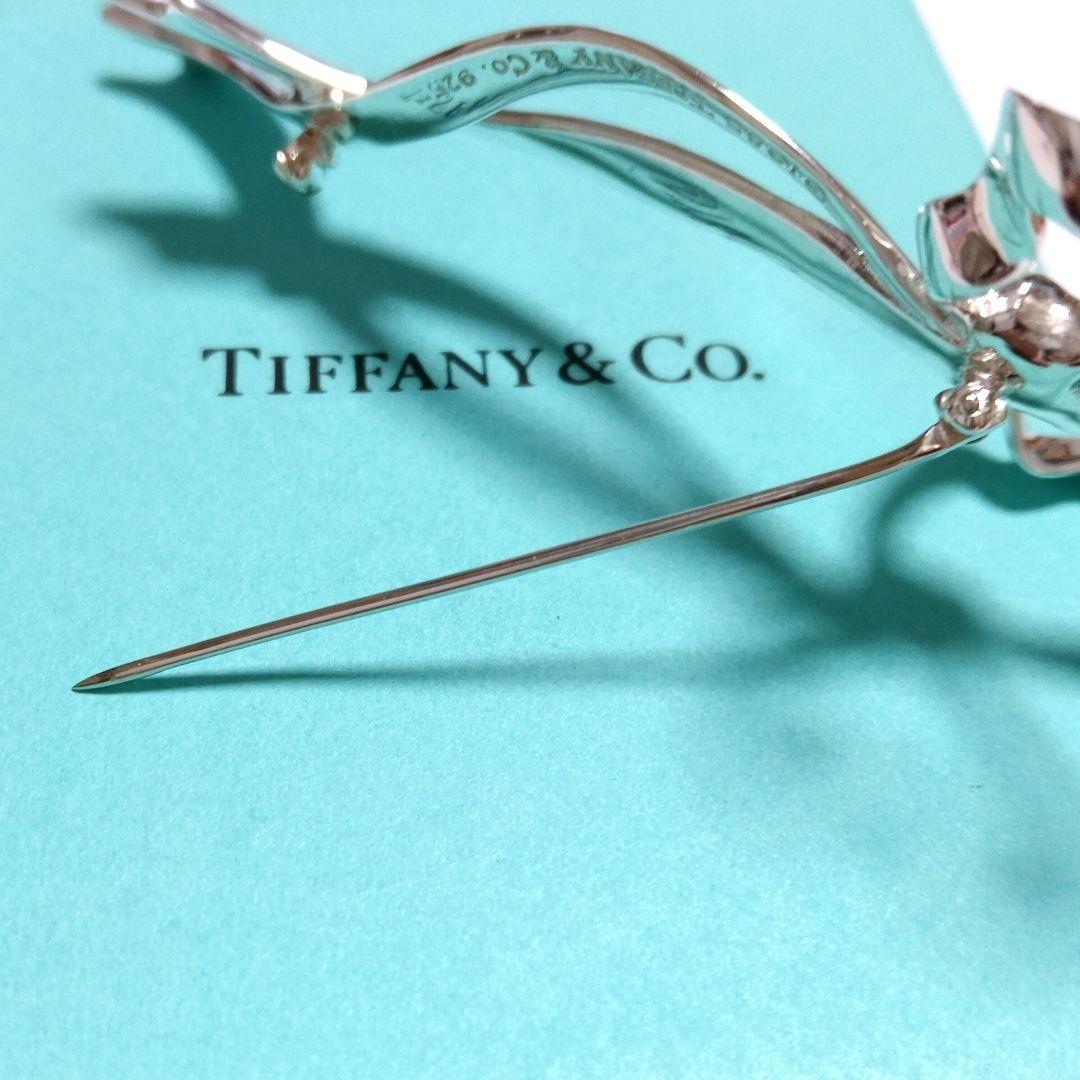 TIFFANY ティファニー リボンブローチ シルバー ラージサイズ