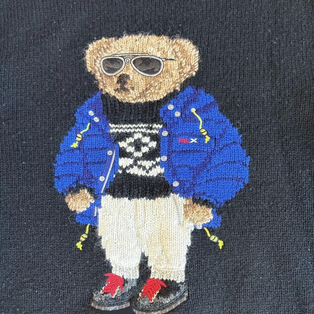 POLO Ralph Lauren クマ刺繍 ニット S/P ネイビー