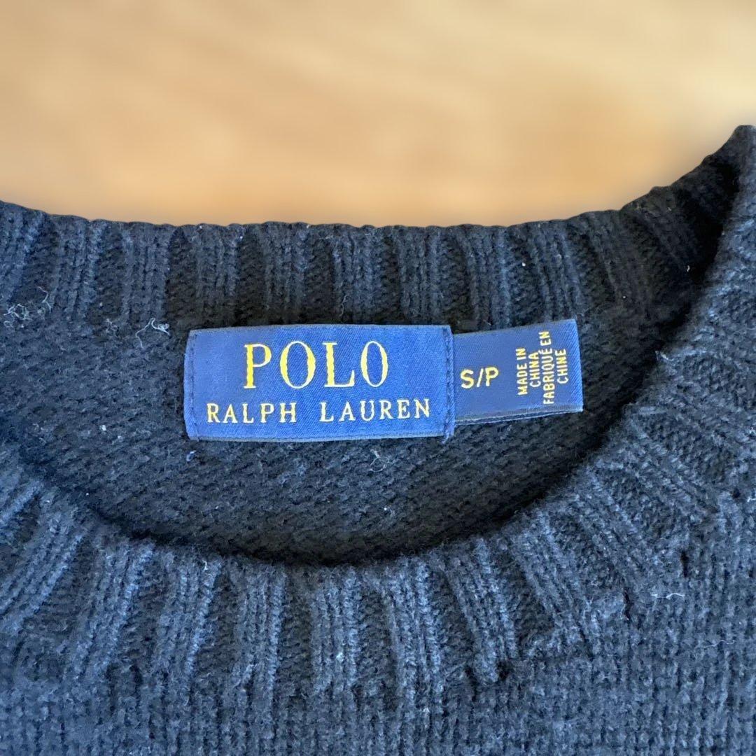 POLO Ralph Lauren クマ刺繍 ニット S/P ネイビー