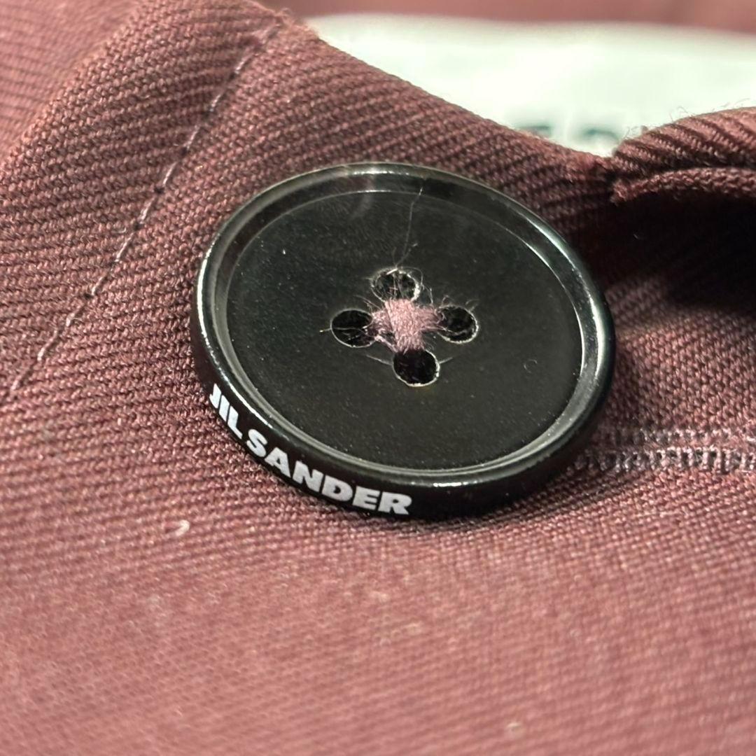 jil sander ジルサンダー】39 ウール　シャツ　ブルゾン　ワインレッド