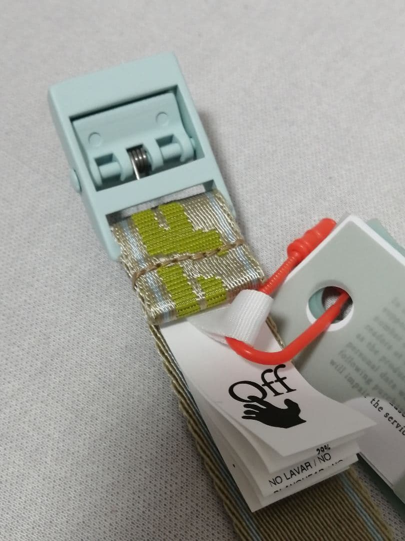 ♂♀新品・テープベルト【 Off-White　オフホワイト 】ベージュ　フリー