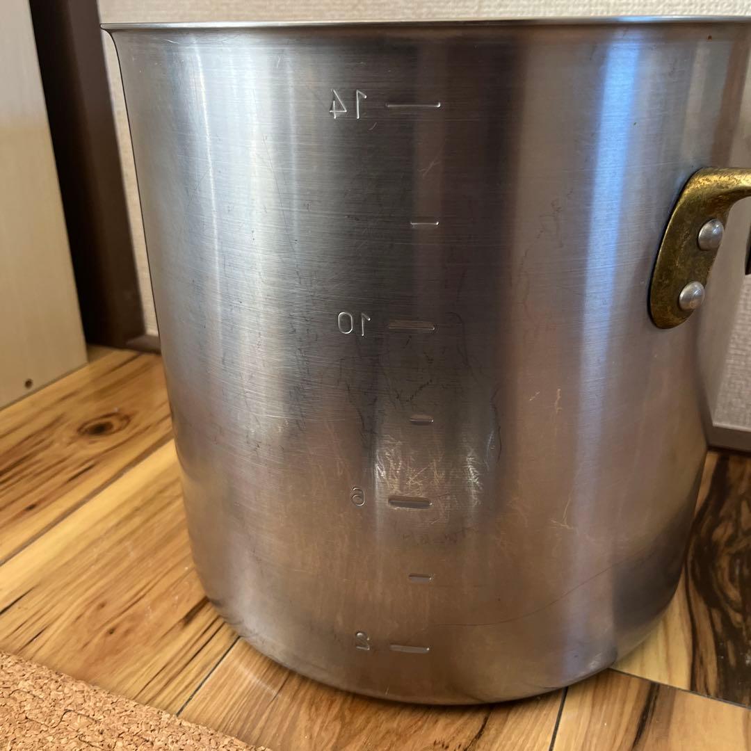 中尾アルミ製作所KINGDENJ 寸胴鍋　セット　20ℓ 15ℓ IH ガス