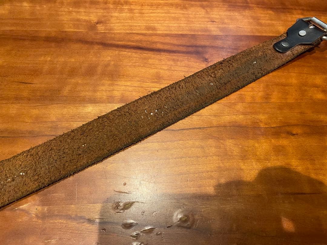 HTC レザー スタッズベルト 茶芯 MADE IN USA 34