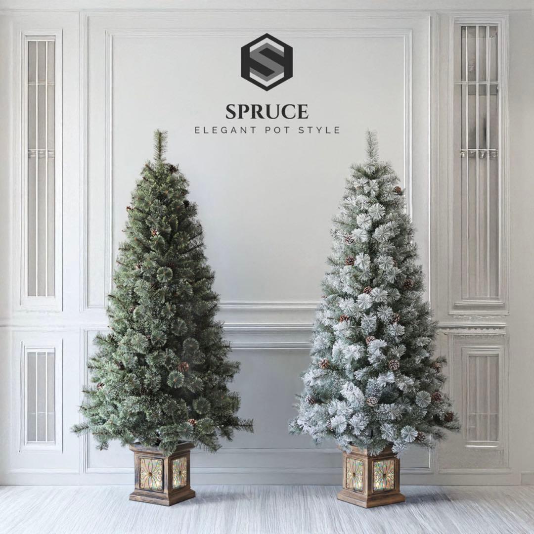 SPRUCE ホワイト クリスマスツリー 白 ホワイトツリー スノーツリー