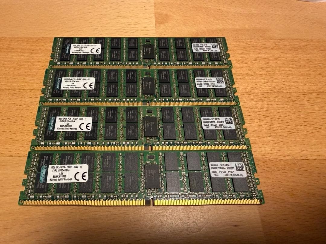 SKハイニックス 16 GB 2133 MHz ECCx４枚 ＜サーバー用＞