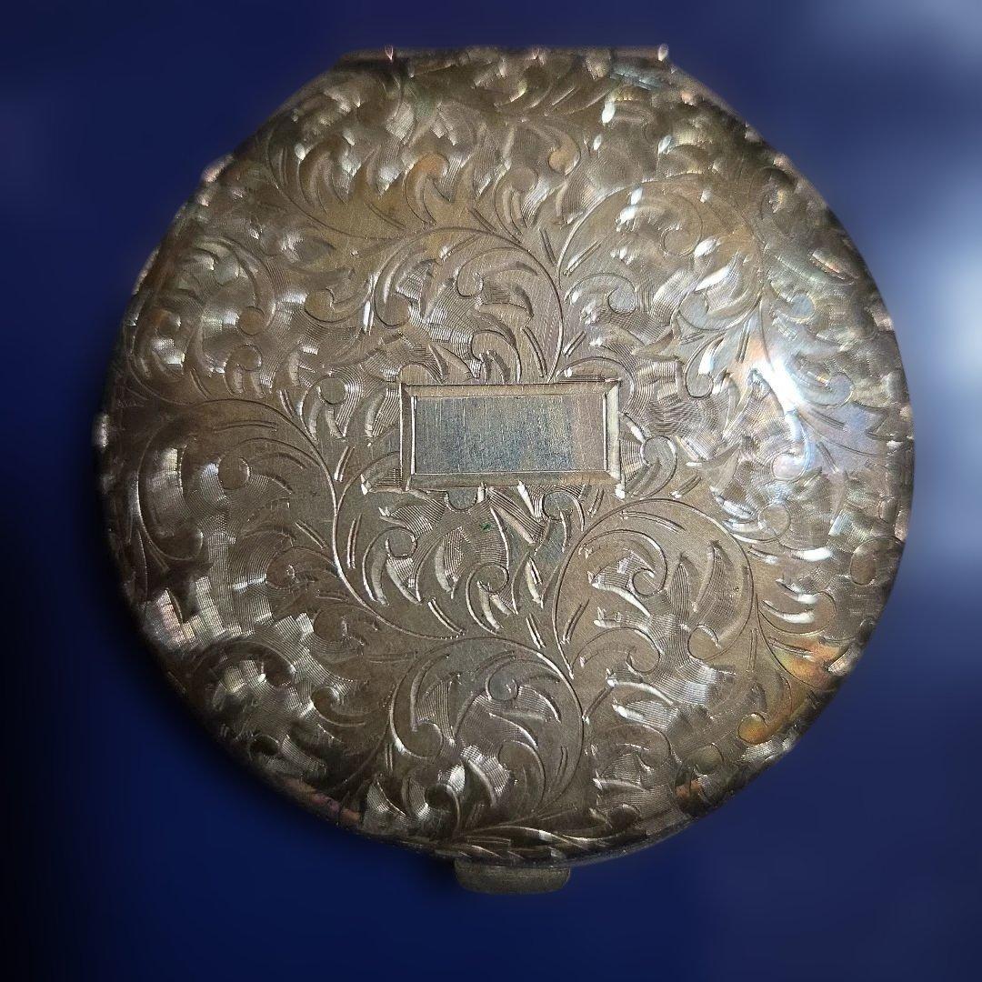 銀製　コンパクトミラー