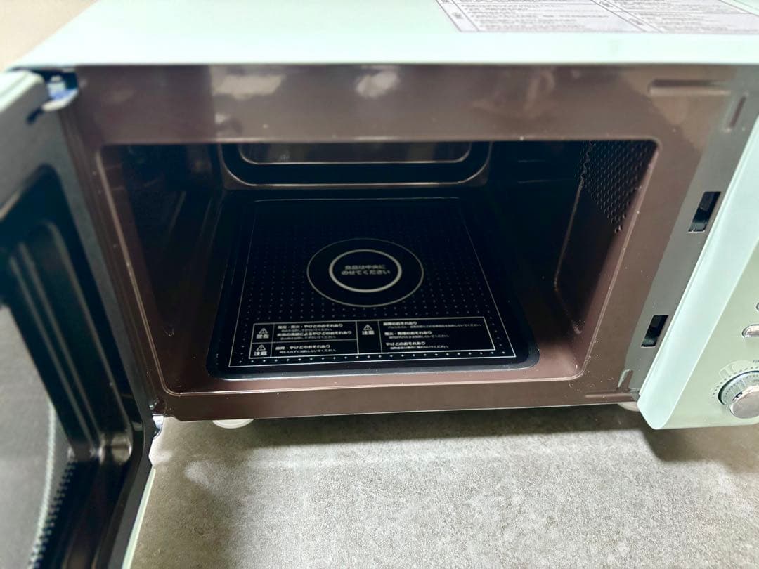 美品 toffy ペールアクア 電子レンジ