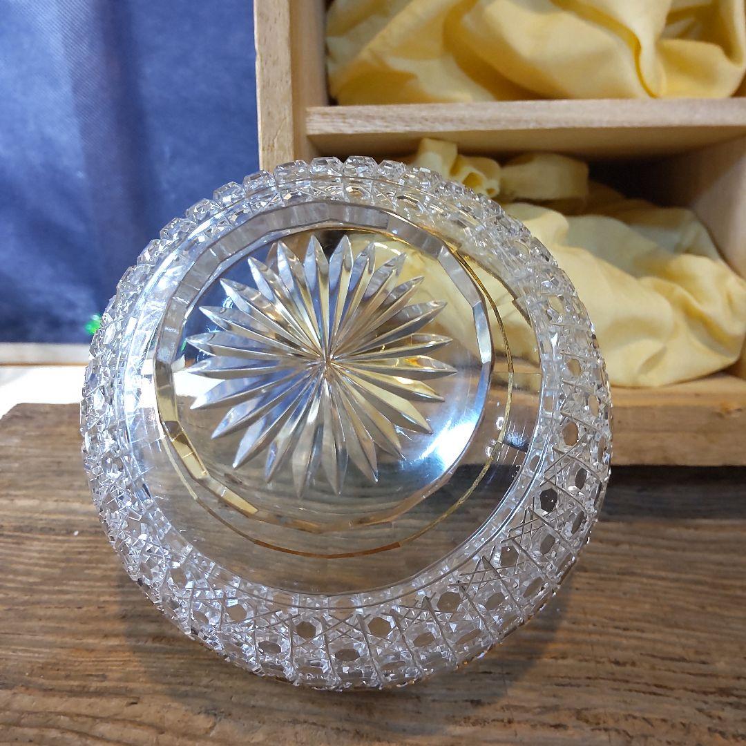 須田秀石⑥　茶懐石用　クリスタル　　籠目文四ッ碗　五客セット＋（蓋のみ1つ）