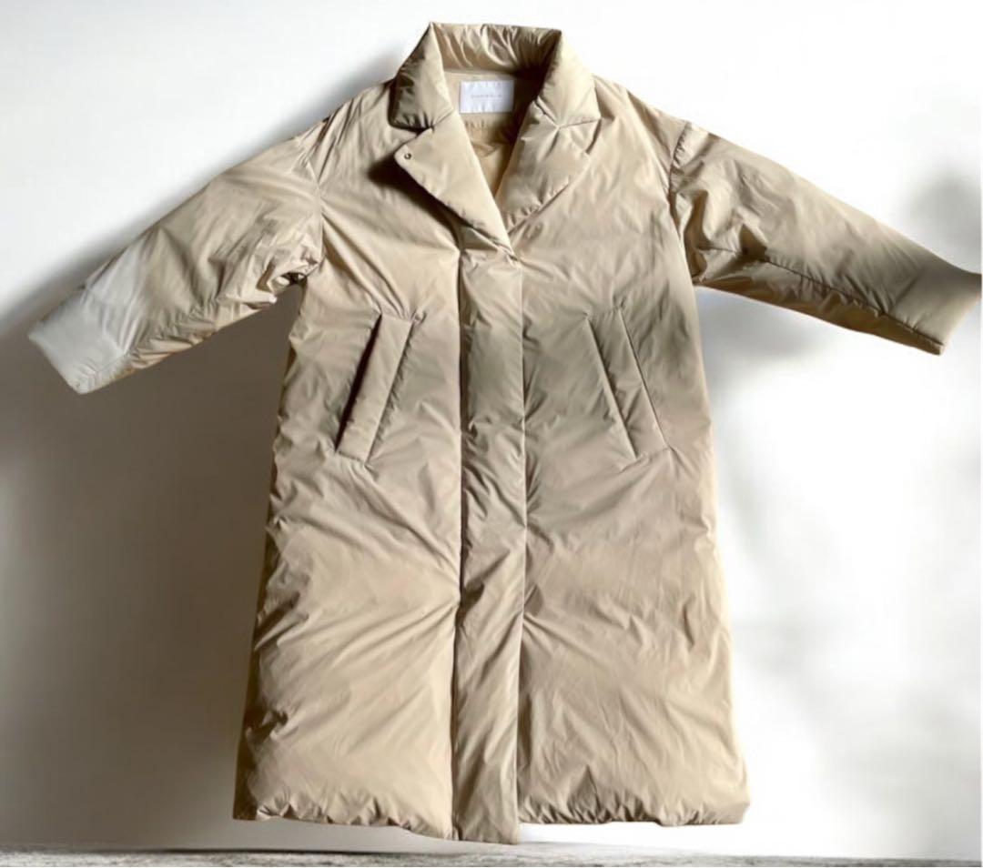 【超美品】ダンスキン　ハイロフトダウンコートMサイズ　サンドベージュ