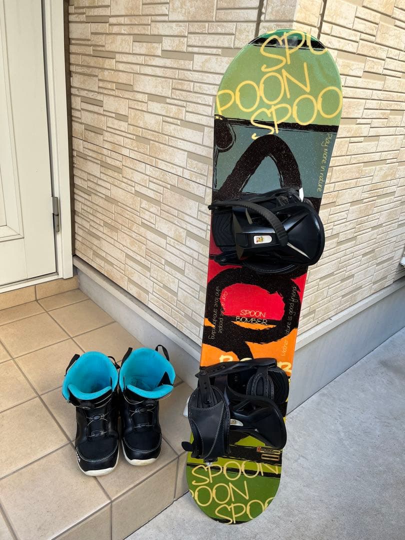 【120、23cm】Spoon スノーボード ビンディング&ブーツ付き