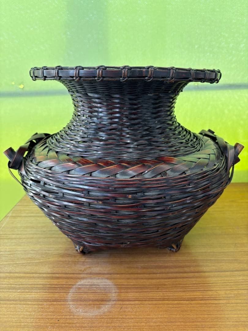 竹籠　達磨牡丹籠