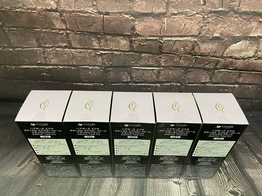 ⚫︎ ヘアボーテエクラ　ボタニカルエアカラーフォームEX ナチュラルブラック ×5