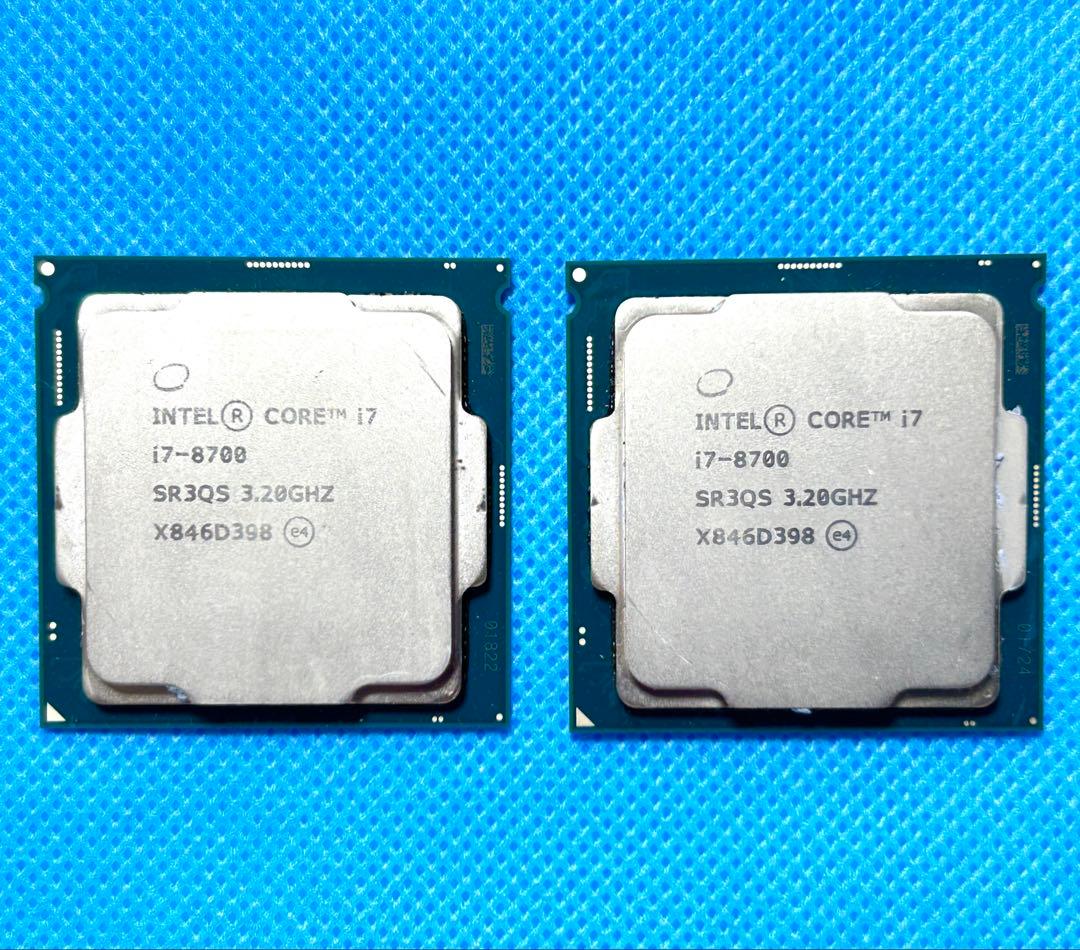 正常動作品 インテル i7-8700 3.2GHz LGA1151 x2枚