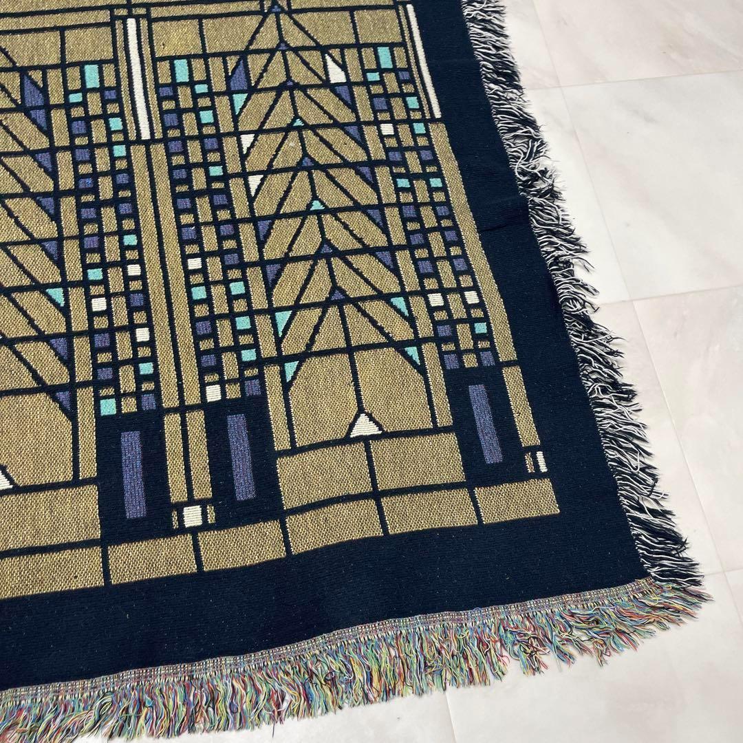 アート　マルチカバー　ソファーカバー　ヴィンテージラグ　184x131