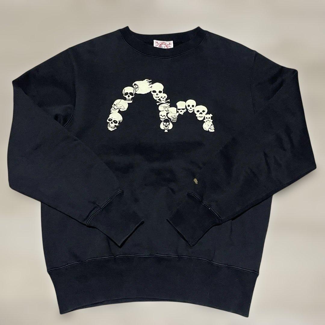 サイズ40 骸骨 ドクロ カモメ トレーナー スウェット エヴィス エビス