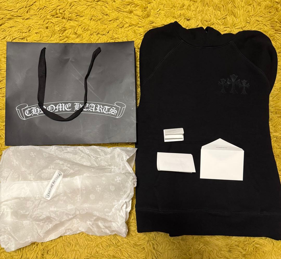 マ*ロ様 新品付属品完備新作クロムハーツynot セメタリークロスフーディー黒M